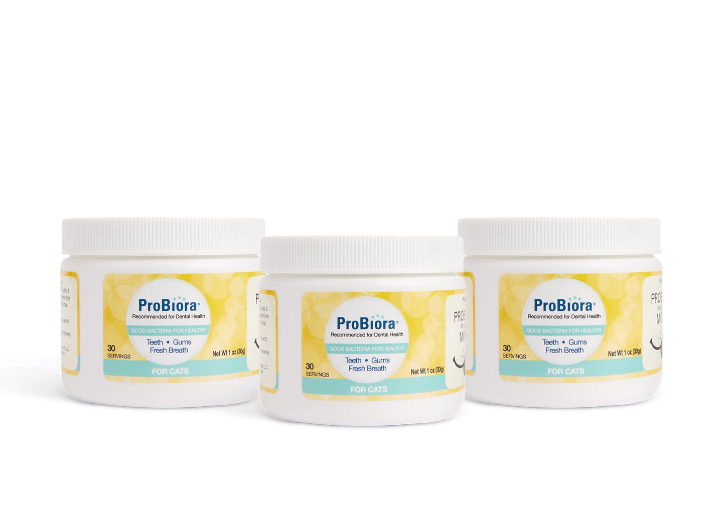 Probiora for Cats | Oral Care Probiotic Supplement for Oral Care | Pet Probiotics to Reduce Bad Breath | Cat Nutritional Supplement for Dental Health | 30 Servings (30 Servings (Pack of 3) Jar)
