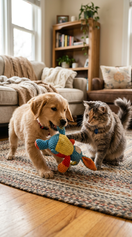 Pet Plush Toy Cat Dog Puzzle Toy Cute Animals Bite Resistant Interactive Squeaky Pet Dog Teeth Cleaning Chew Toy Pet Supplies