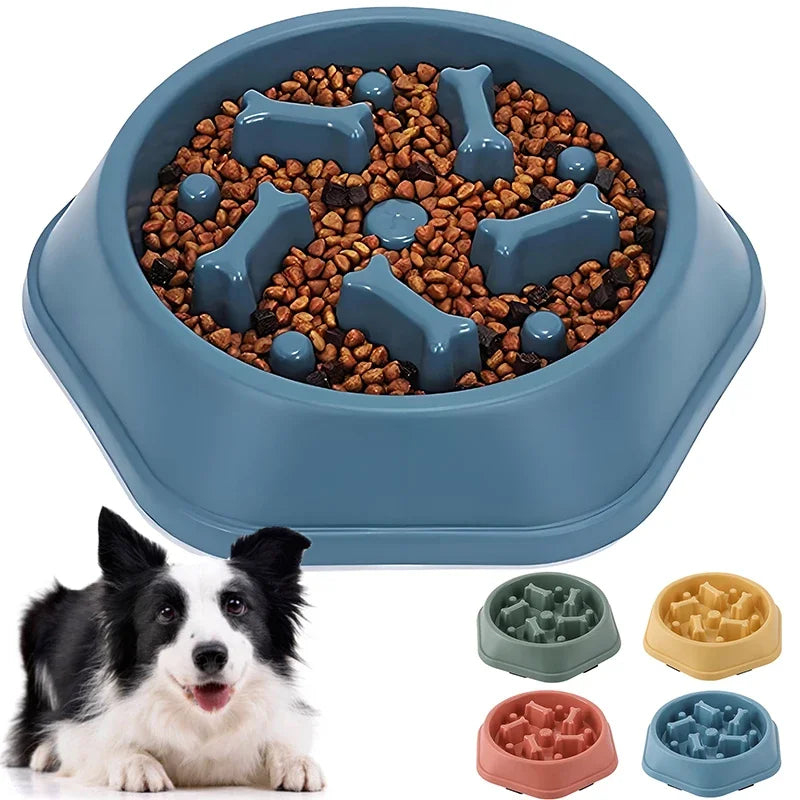 Interactive Slow Feeder Dog Bowl – Anti-Choking Non-Slip Puzzle Food Bowl for Dogs