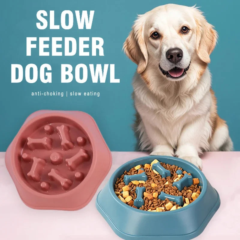 Interactive Slow Feeder Dog Bowl – Anti-Choking Non-Slip Puzzle Food Bowl for Dogs