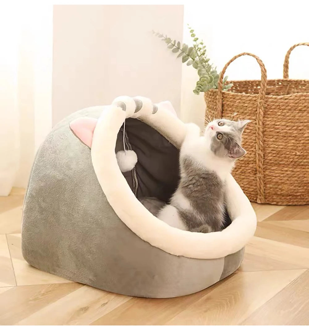 Cozy Deep Sleep Cat Cave Bed 🐾