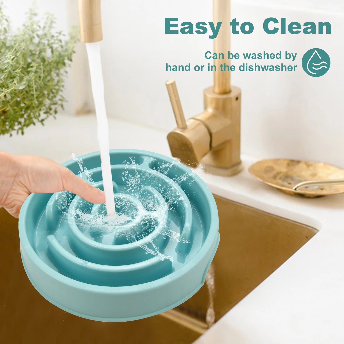 ZILO Slow Feeder Dog Bowl – Anti-Slip Puzzle Feeding Bowl for Healthy Slow Eating, Fun Interactive Pet Bowl for Small & Medium Dogs