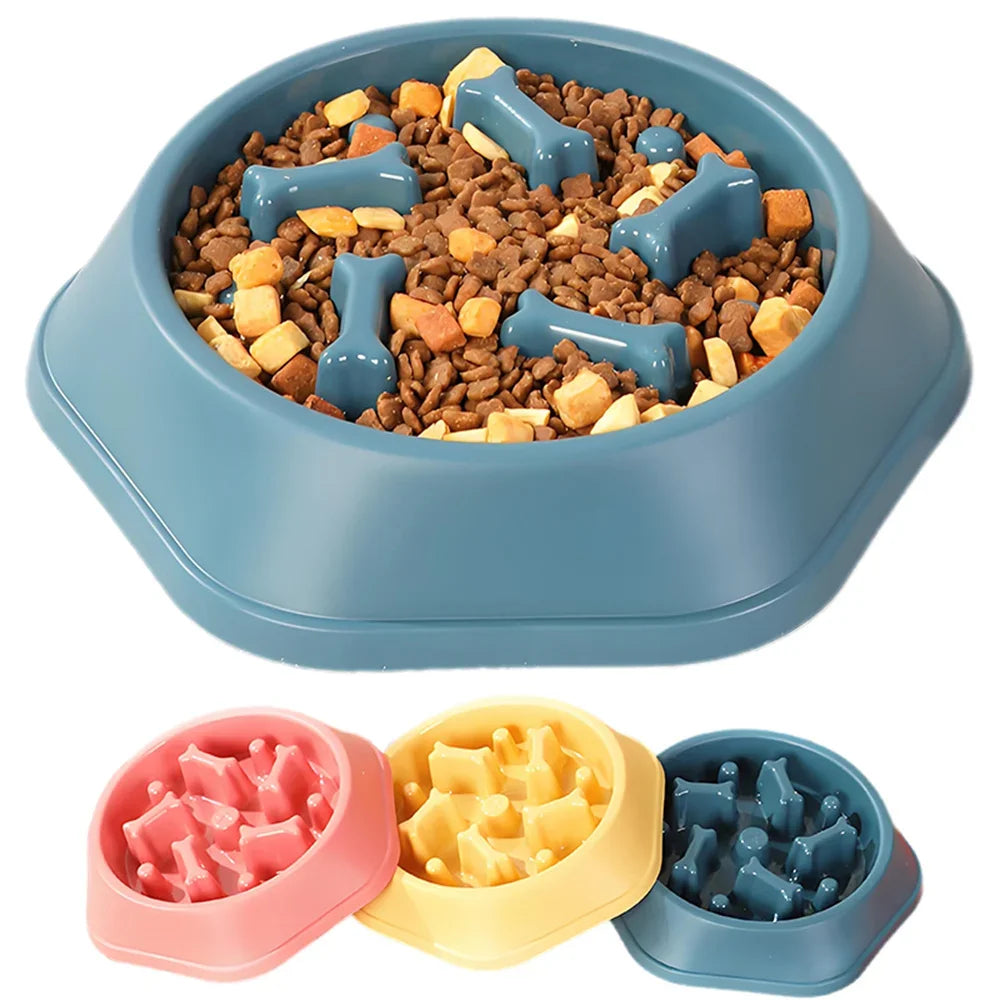 Interactive Slow Feeder Dog Bowl – Anti-Choking Non-Slip Puzzle Food Bowl for Dogs
