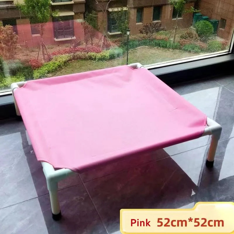 Elevated Cooling Pet Bed – Portable Raised Dog & Cat Bed with Washable Fabric