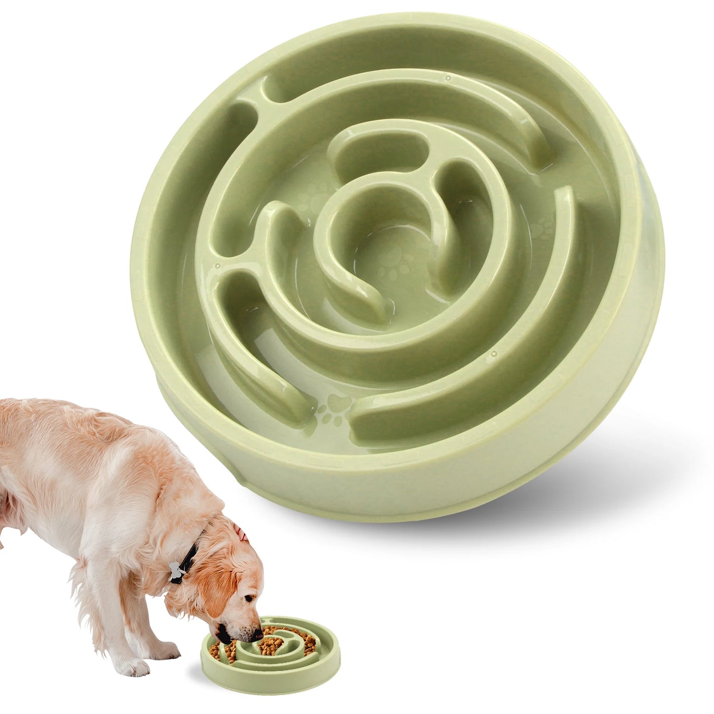 ZILO Slow Feeder Dog Bowl – Anti-Slip Puzzle Feeding Bowl for Healthy Slow Eating, Fun Interactive Pet Bowl for Small & Medium Dogs