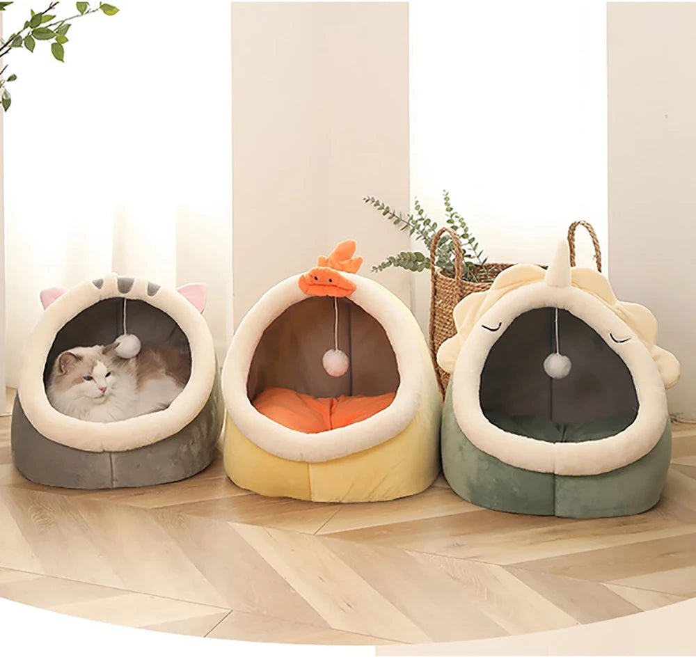 Cozy Deep Sleep Cat Cave Bed 🐾