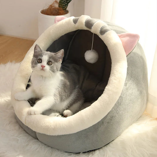 Cozy Deep Sleep Cat Cave Bed 🐾
