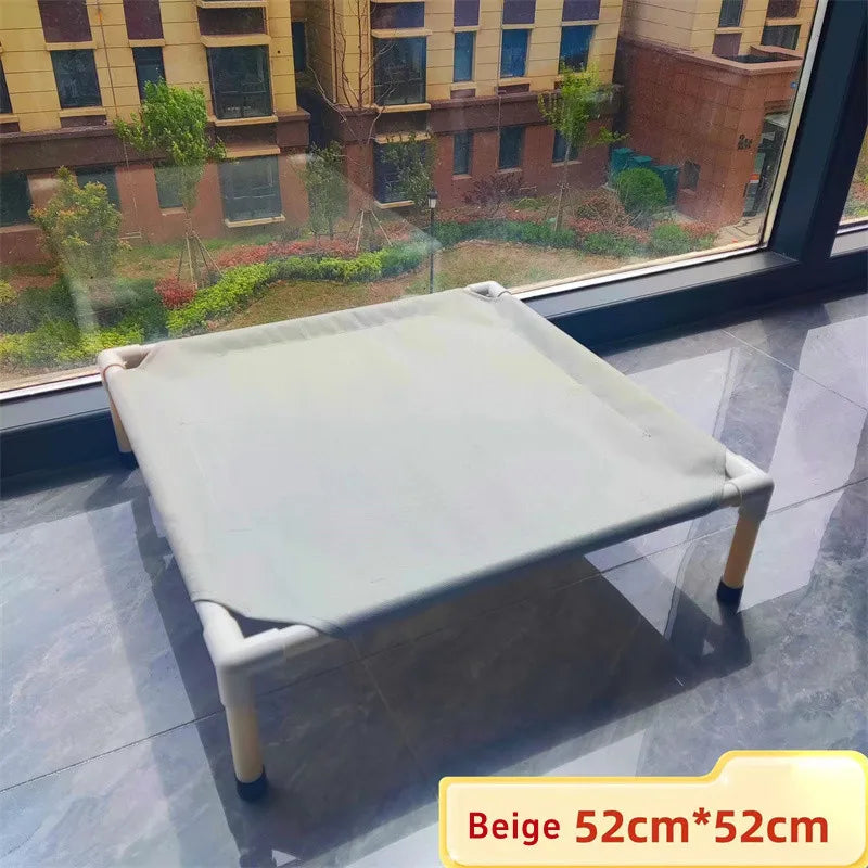 Elevated Cooling Pet Bed – Portable Raised Dog & Cat Bed with Washable Fabric