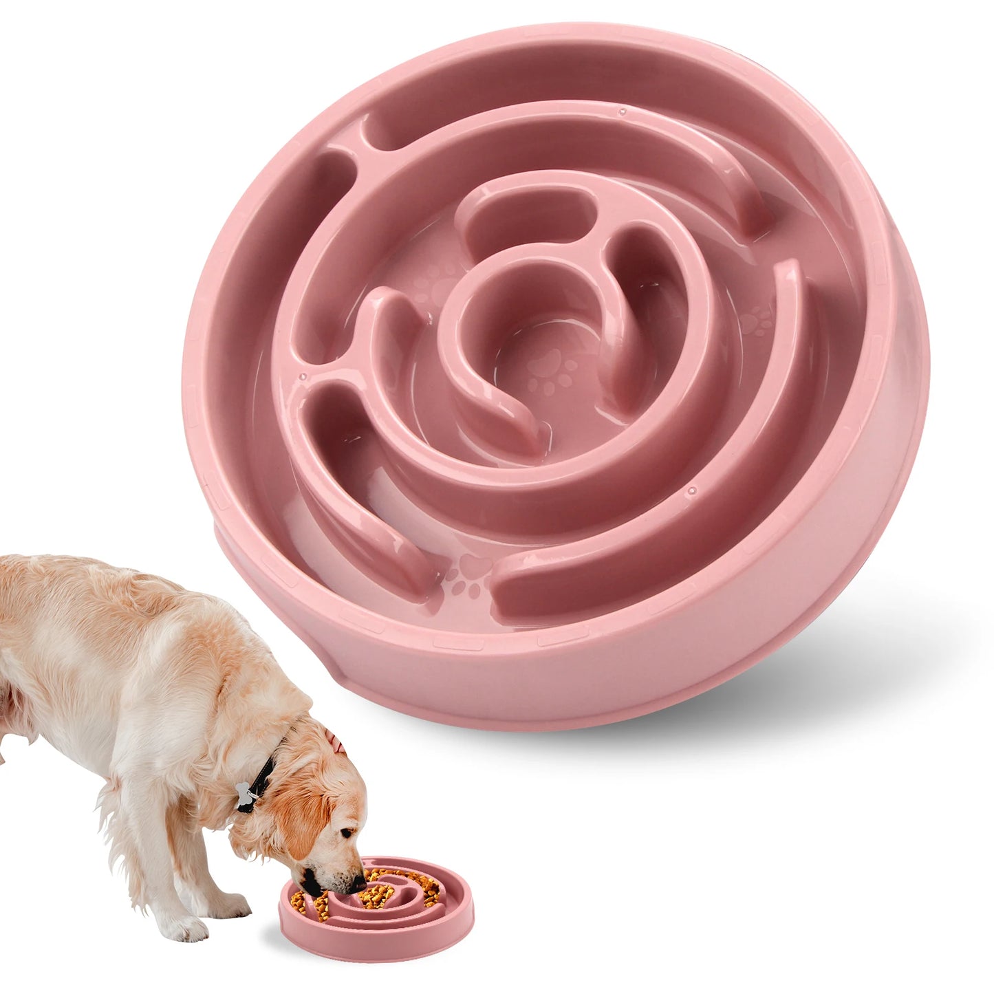 ZILO Slow Feeder Dog Bowl – Anti-Slip Puzzle Feeding Bowl for Healthy Slow Eating, Fun Interactive Pet Bowl for Small & Medium Dogs