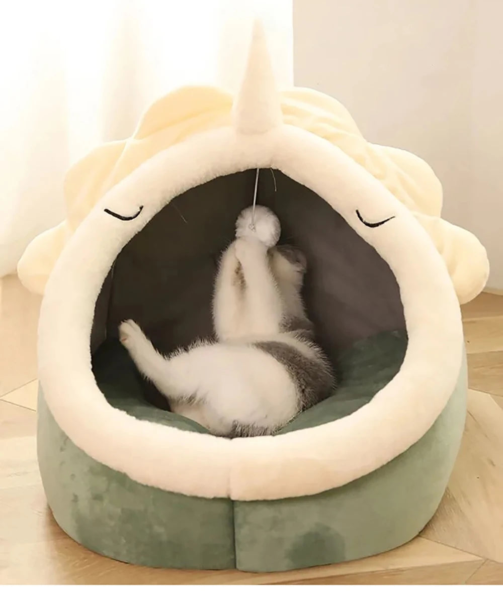 Cozy Deep Sleep Cat Cave Bed 🐾
