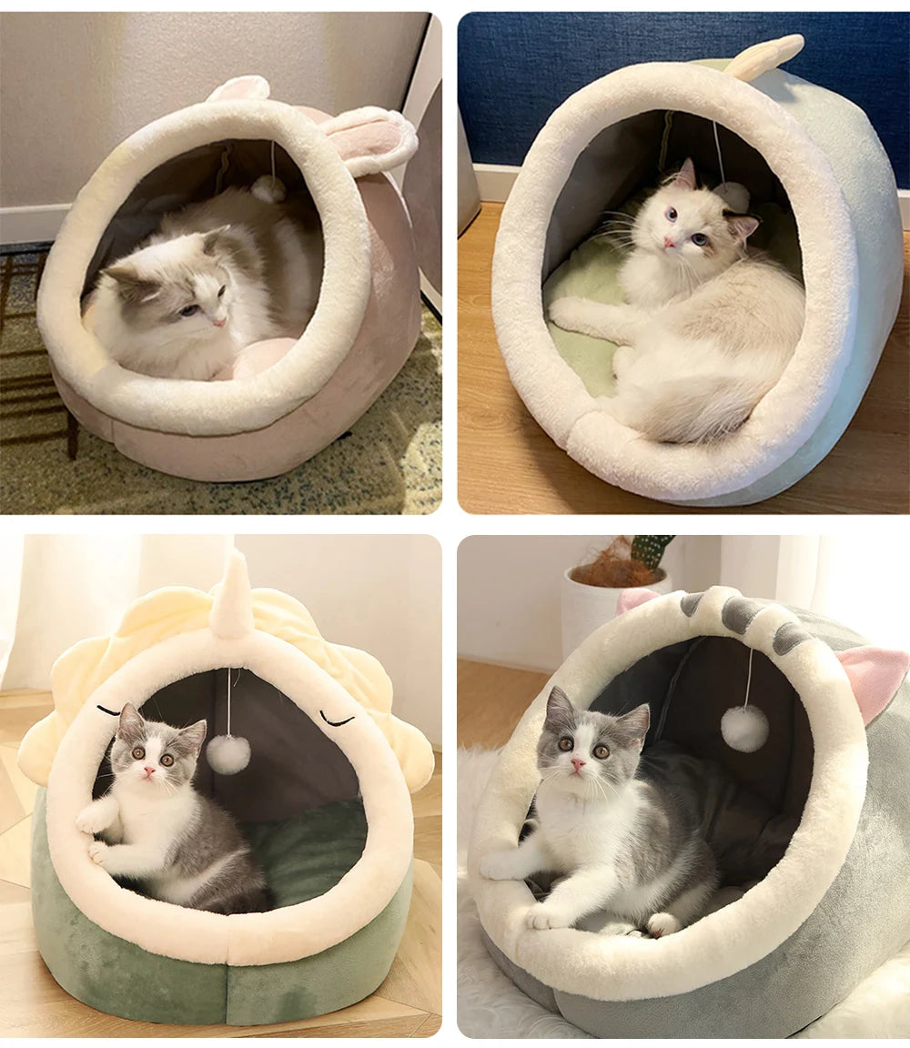 Cozy Deep Sleep Cat Cave Bed 🐾
