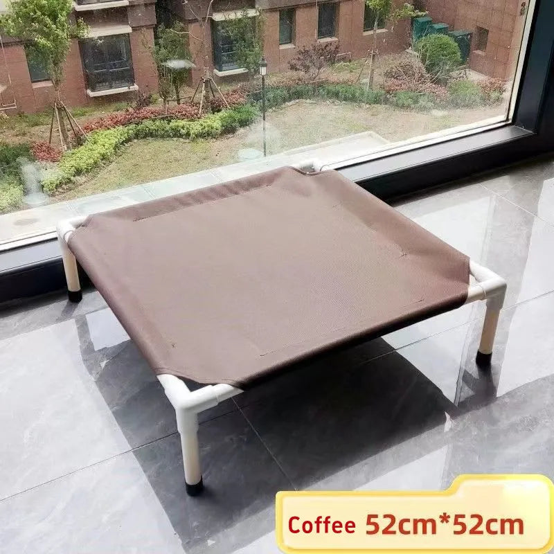 Elevated Cooling Pet Bed – Portable Raised Dog & Cat Bed with Washable Fabric