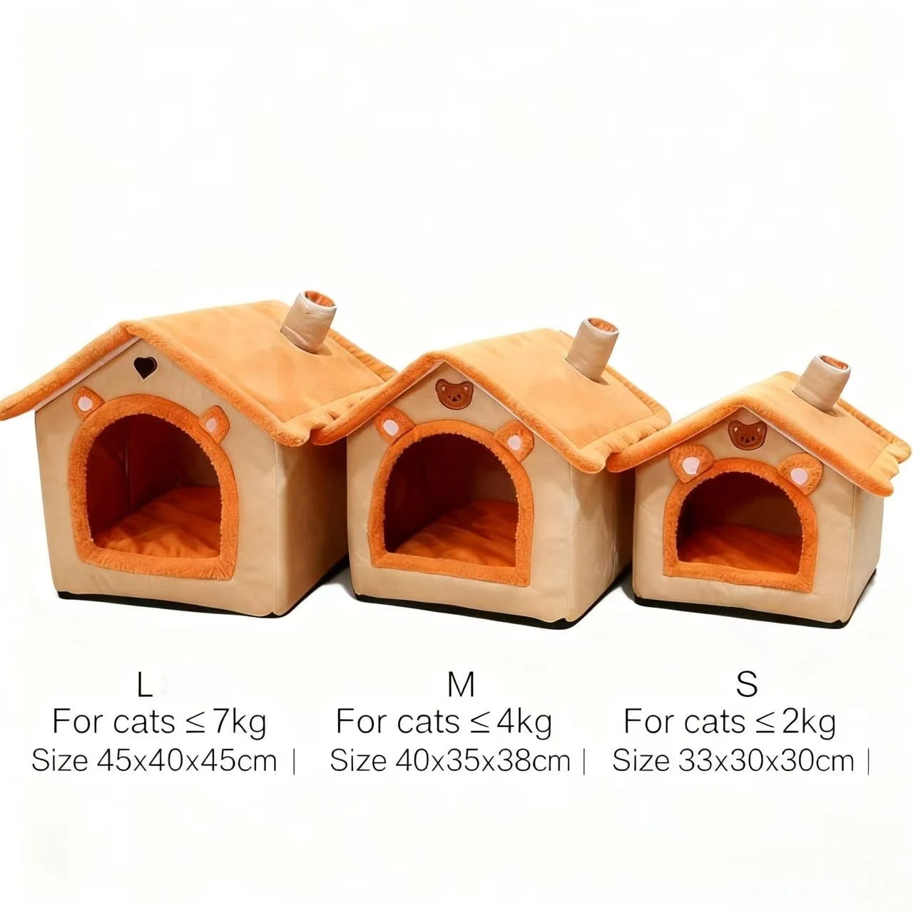 ZiloPets Cozy Pet House Bed – Warm Washable Dog & Cat Cave Bed for Small Pets