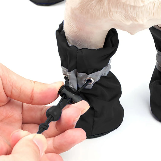 ZILO Waterproof Dog Rain Boots – Anti-Slip Paw Protectors for Small Dogs, 4PCS Pet Shoes for Rain, Snow & Outdoor Walking