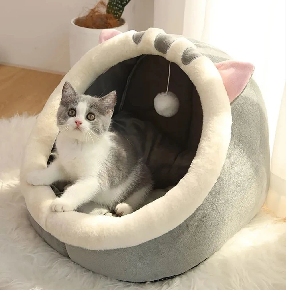 Cozy Deep Sleep Cat Cave Bed 🐾