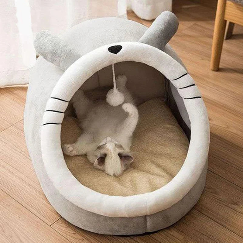 Cozy Deep Sleep Cat Cave Bed 🐾