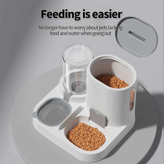 ZILO Smart Pet Feeder & Water Station – 2-in-1 Food and Water Bowl for Cats & Dogs