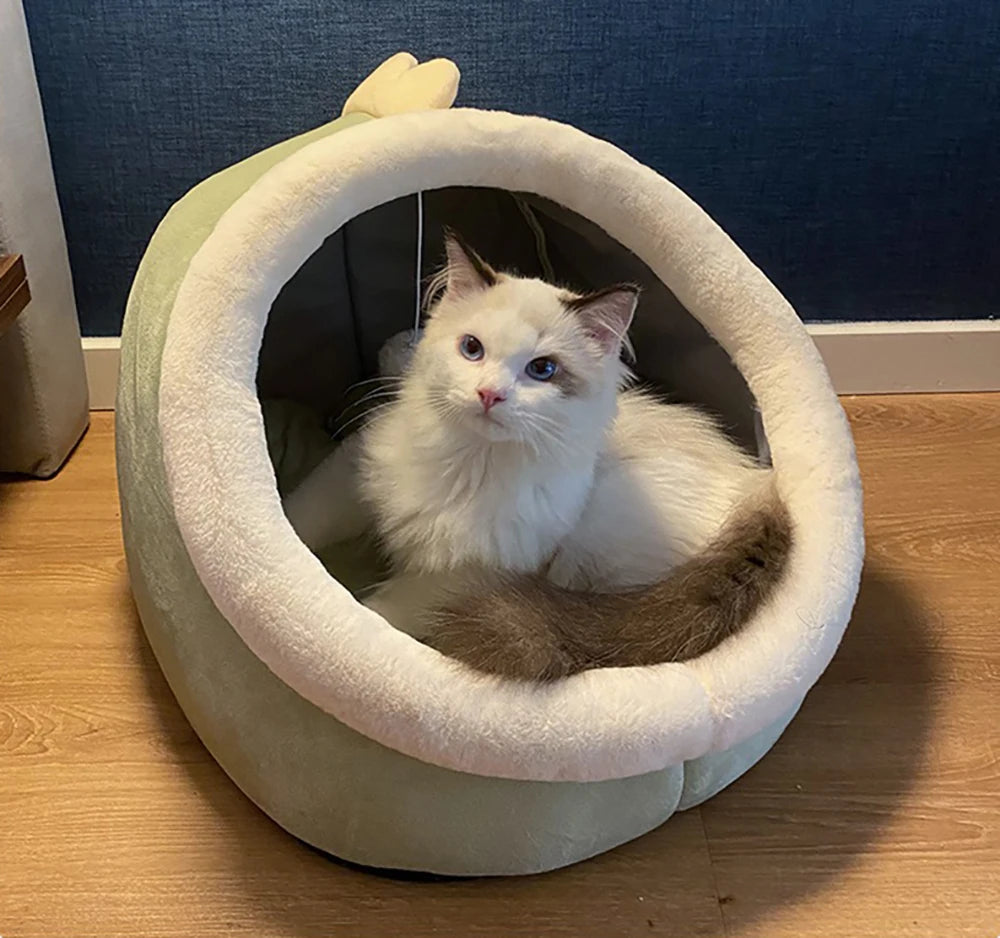 Cozy Deep Sleep Cat Cave Bed 🐾