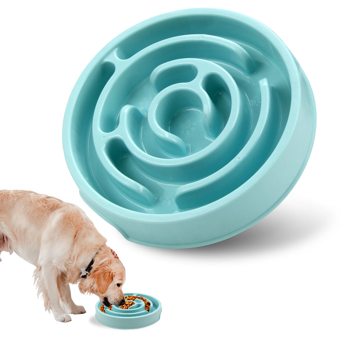 ZILO Slow Feeder Dog Bowl – Anti-Slip Puzzle Feeding Bowl for Healthy Slow Eating, Fun Interactive Pet Bowl for Small & Medium Dogs
