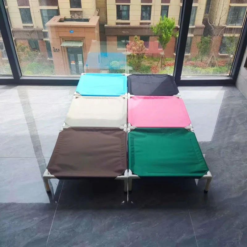 Elevated Cooling Pet Bed – Portable Raised Dog & Cat Bed with Washable Fabric